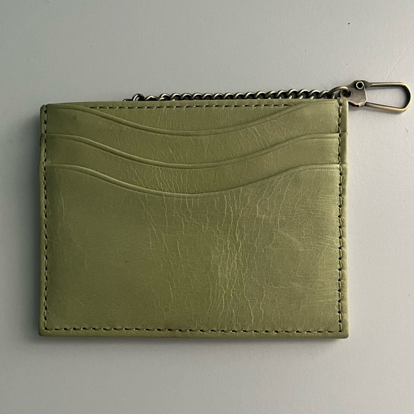 HOBO International Leather Max Card Case in Pistachio - Picture 2 of 5